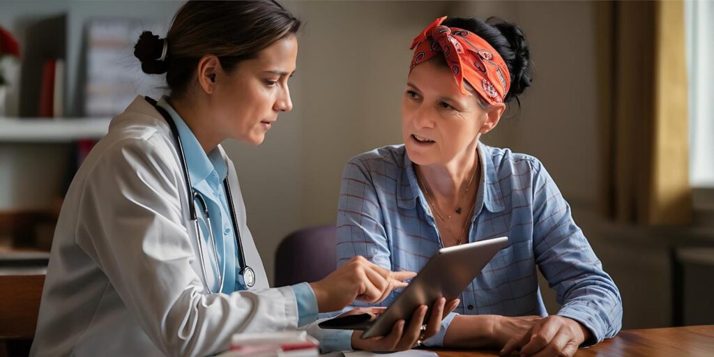 Patient shares their medical history documents with their doctor